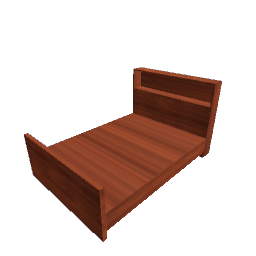 Double Bookshelf Bed - Sapele