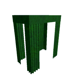 Canopy Curtains - Green Velvet Single