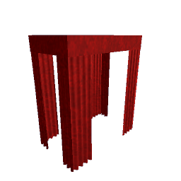 Canopy Curtains - Red Velvet Single