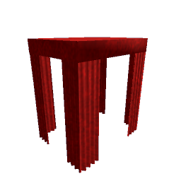 Canopy Curtains - Red Velvet Double