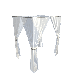 Canopy Curtains - White Sheer Double