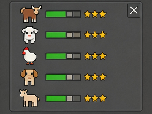 动物状态快捷总览栏 Animal Status Quick Overview Bar