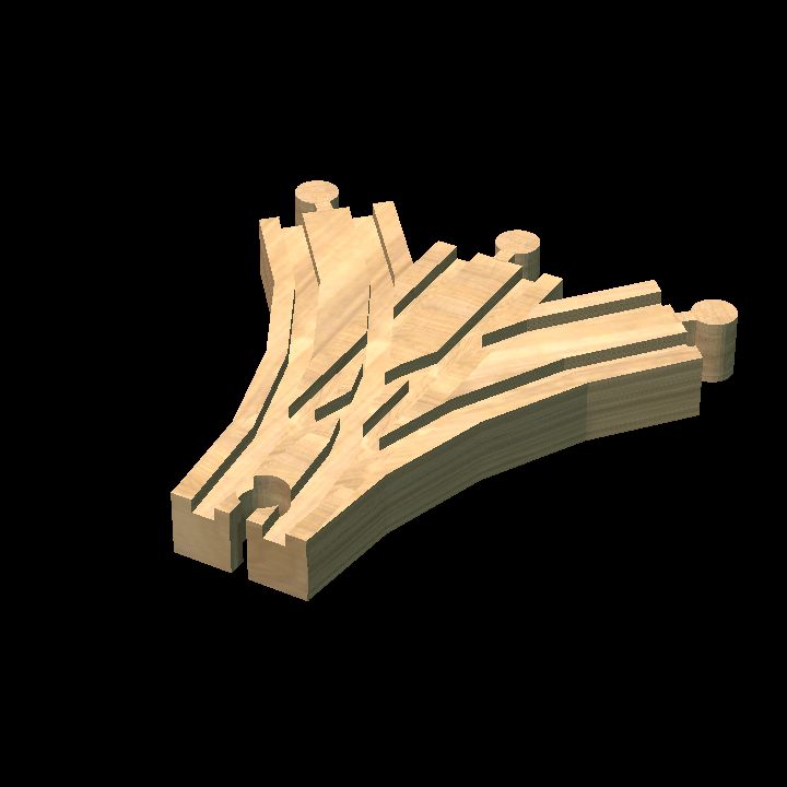 Wooden track Junction Split tree 3M