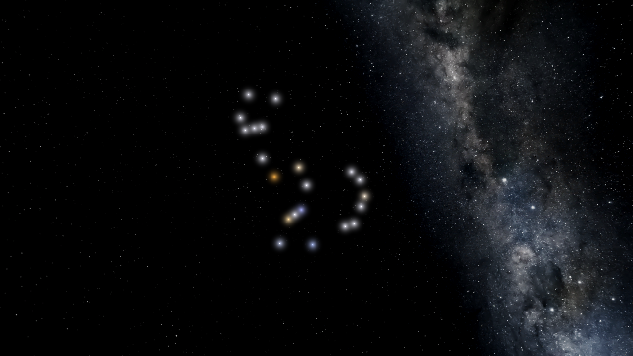 I made the orion constellation!!!
