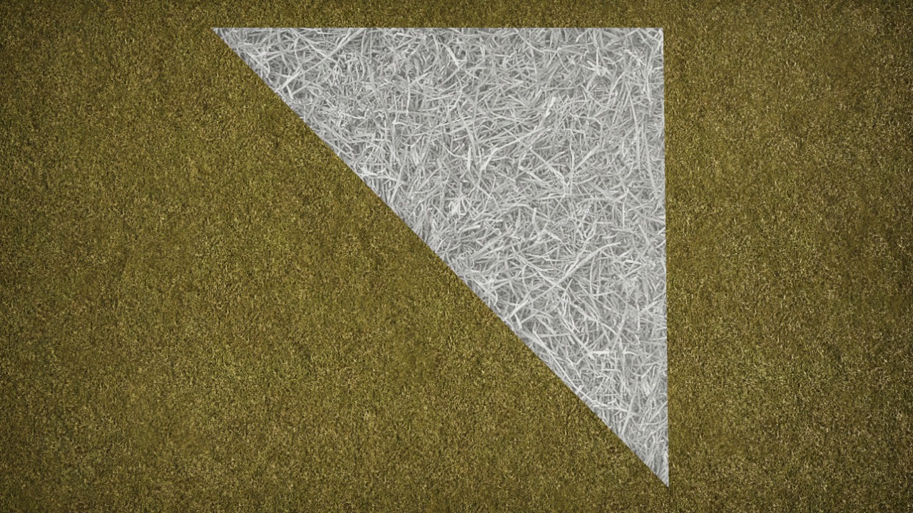 B&W Grass Top Right 4x4 Grid Version