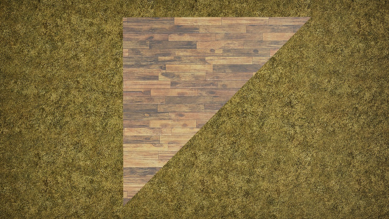 Rough Wood Floor Top Left Corner 4x4 Free Version