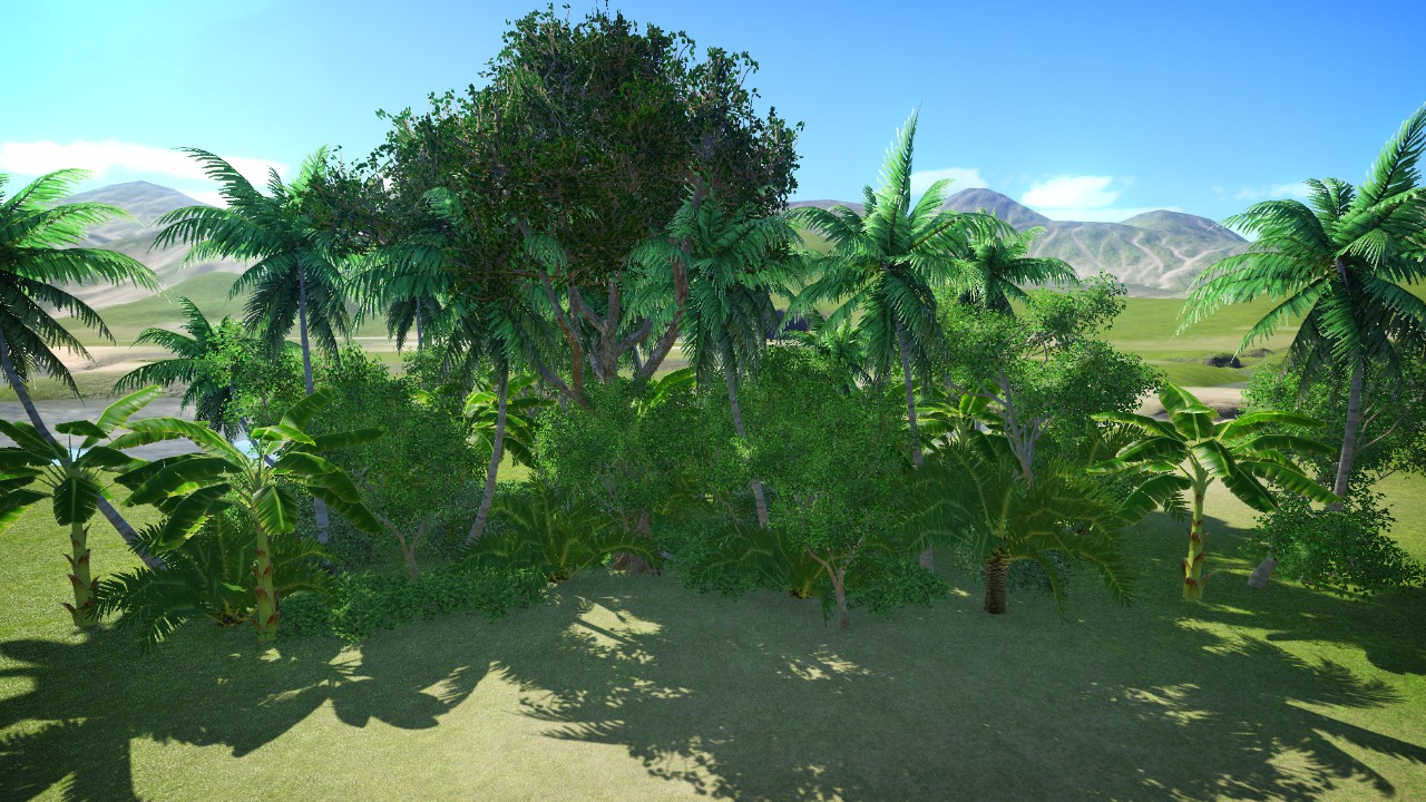 Tropical Brush landscaping Large