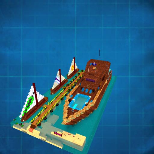 long dock & Yacht & 3 sail boats