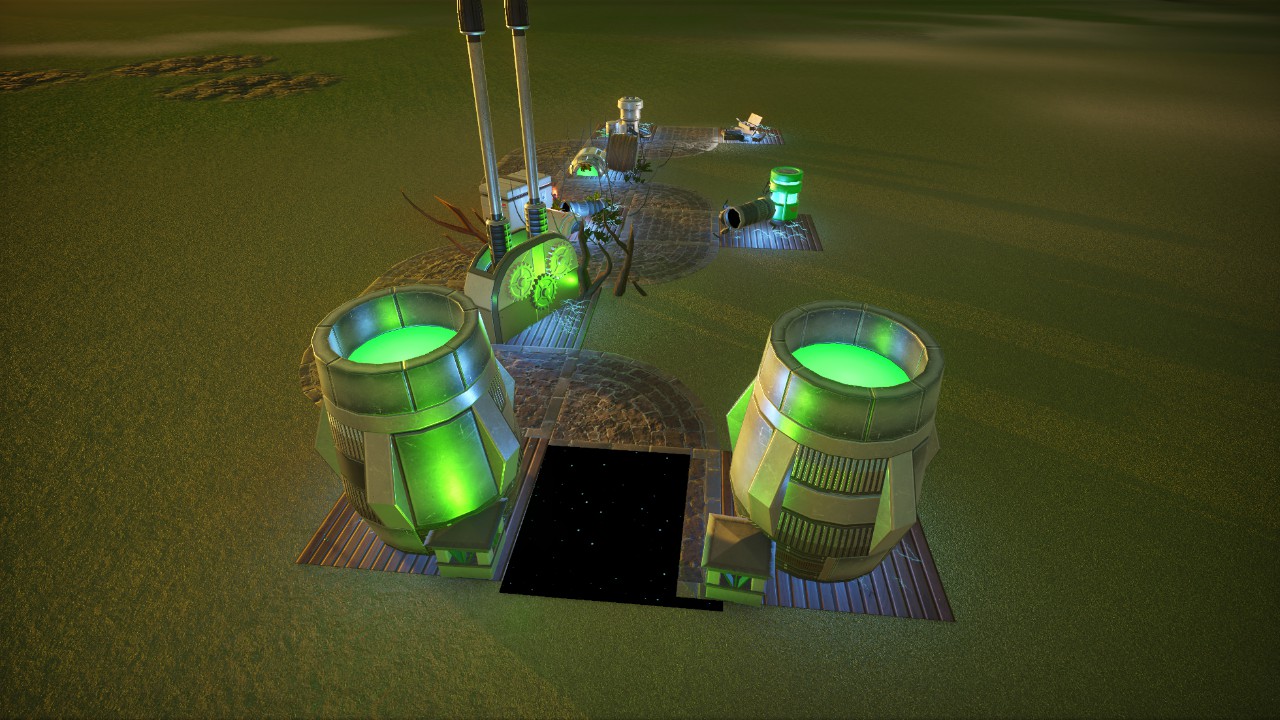 Sci-fi Path queue Scenery