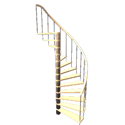 Spiral Staircase Oak Light + Bark (mirrored)