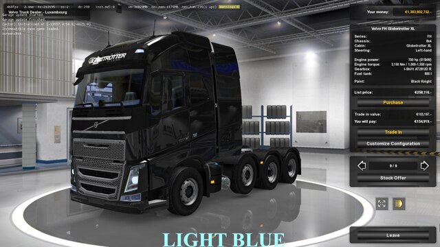Tinting glasses and headlights(without windshield) V1.43 (LIGHT_BLUE)