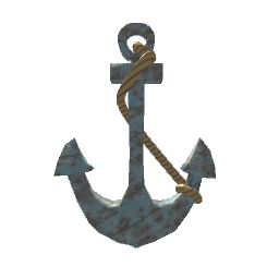 Anchor (Wall Hanging) - Worn Blue Paint