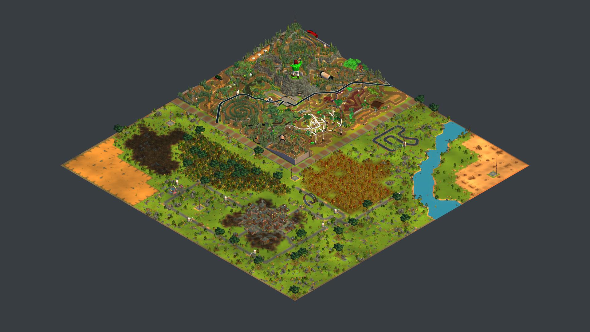 race track and ruin city world