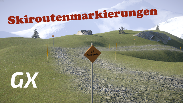 Skiroutenmarkierungen