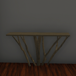 Tree Console Table (Burned Ash)