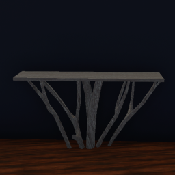 Tree Console Table (Gray Pine)