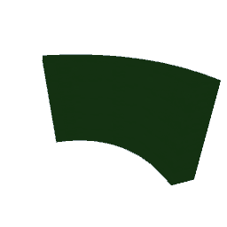 HW Rounded Wall 1x1m Woodchip Heavy Green
