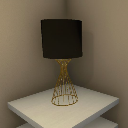 Lamp black golden