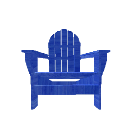 Adiron Chair - Bright Blue Wood