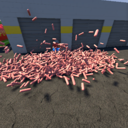 A pile of hotdogs