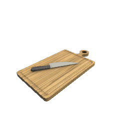 Cutting Board and Knife