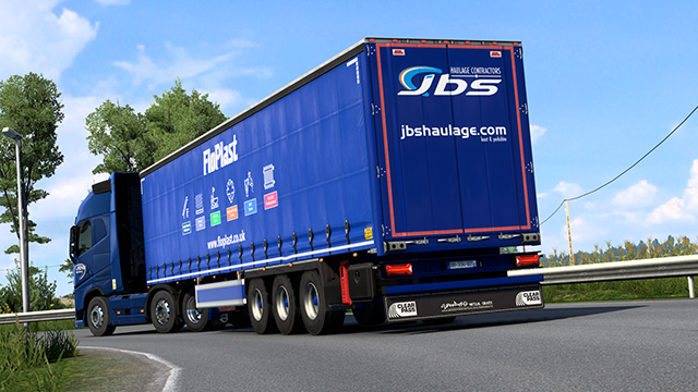 JBS Haulage (FloPlast) - Curtain Side Trailer