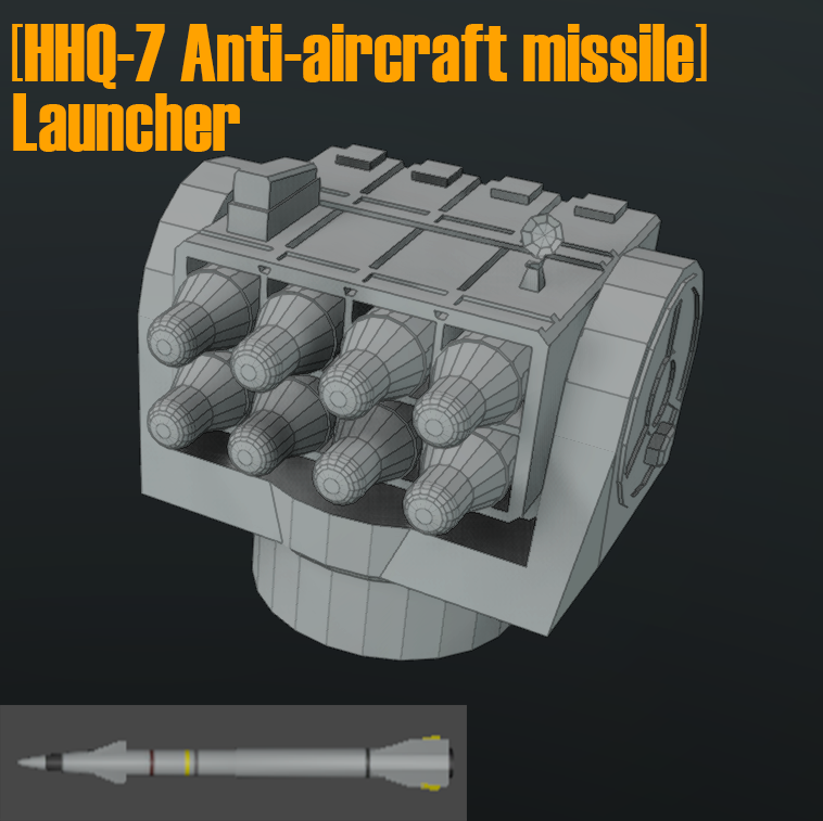 [HHQ-7 Anti-aircraft missile]Launcher