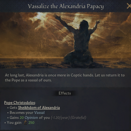 Alexandrian Papal Vassal