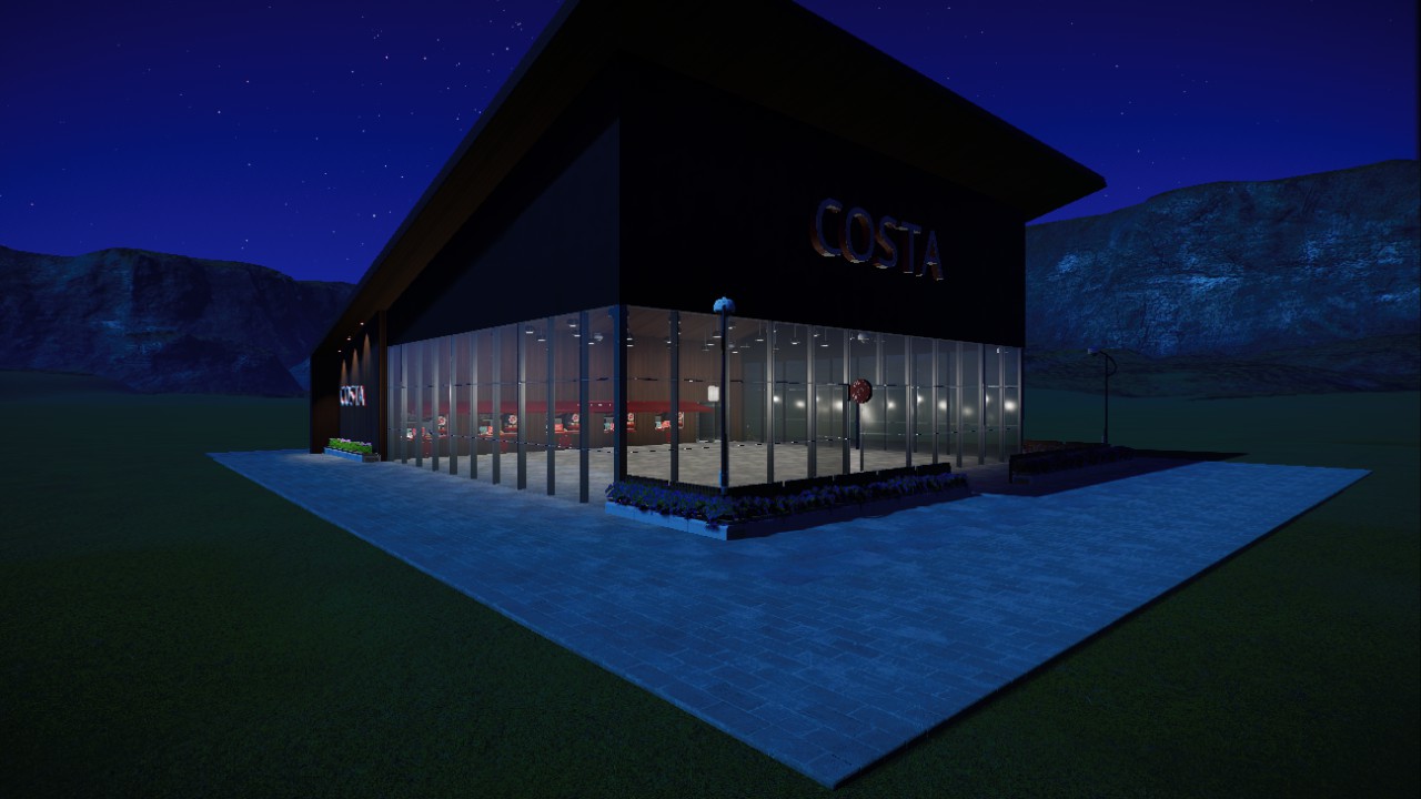Modern Costa Coffee Store preview