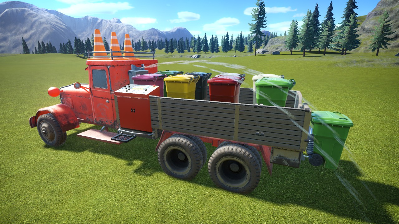 The cleaning truck