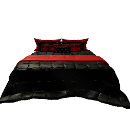 bed black and red