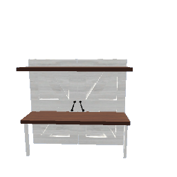 Barn doors shelf