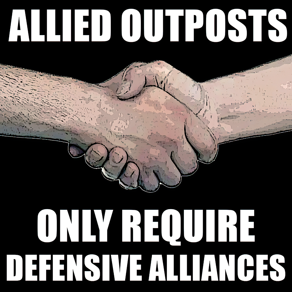 Allied Outposts Only Require Defensive Alliances