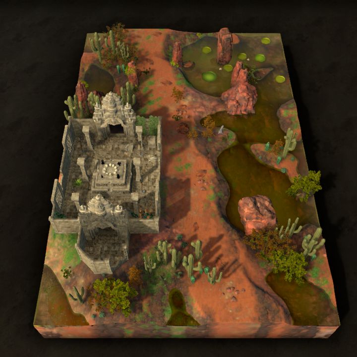 Floodplain temple path