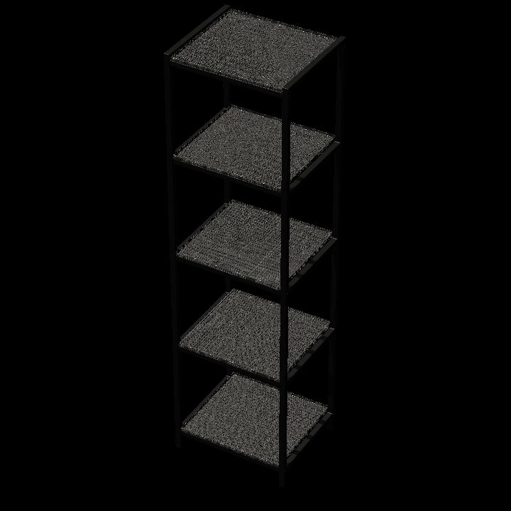Shelves - black metal shelf