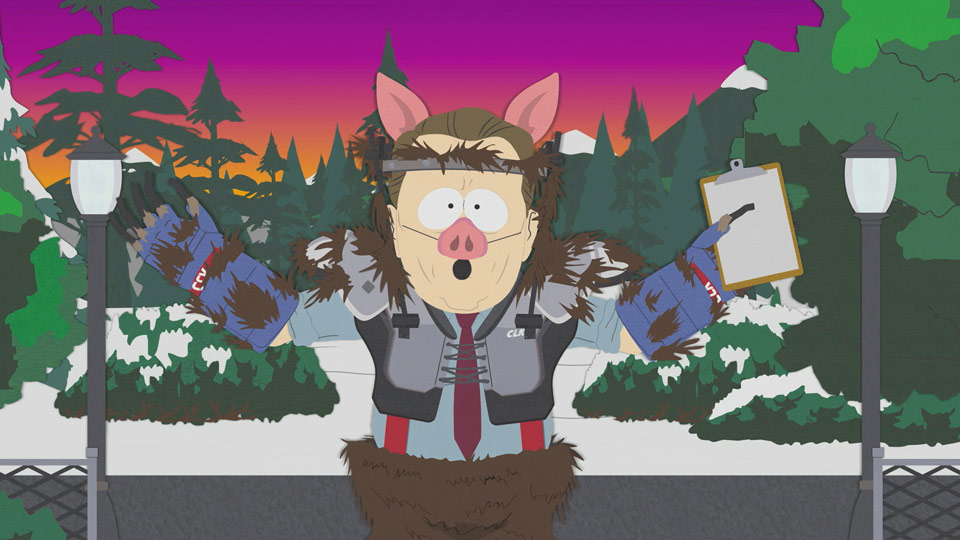 Al Gore dressed as ManBearPig