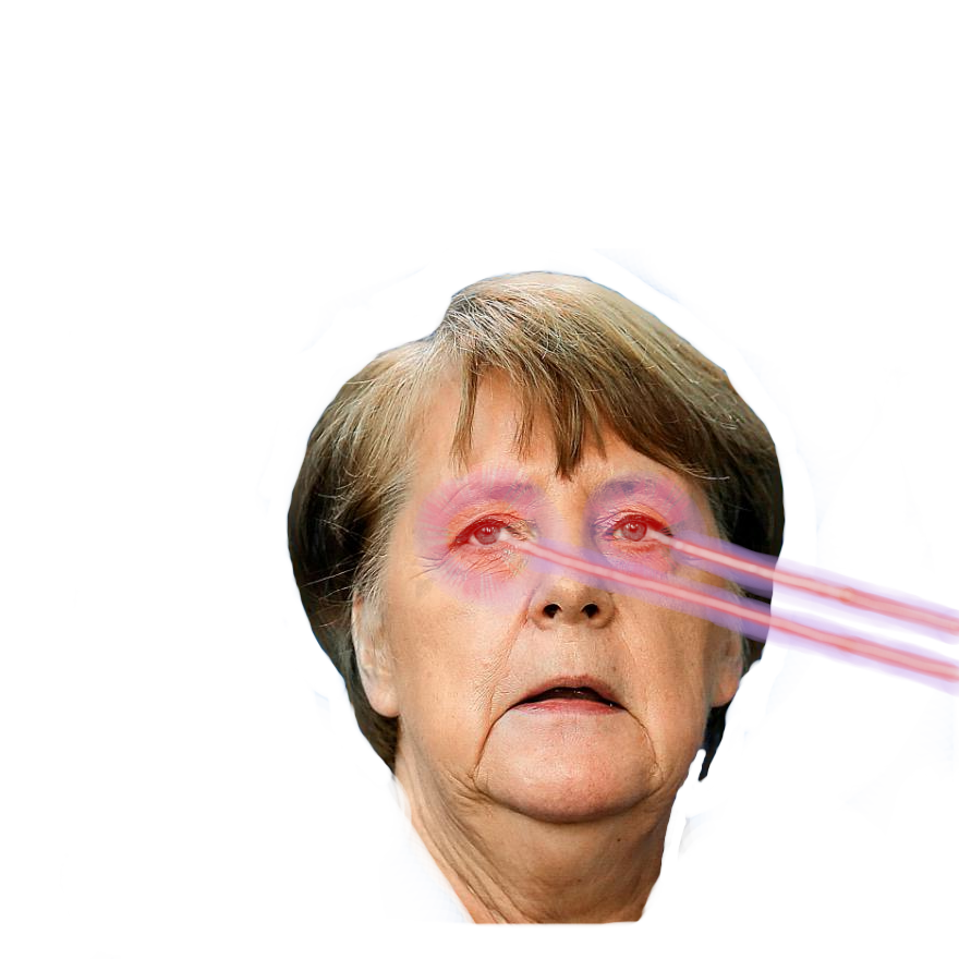 Angela Laser Eyes Merkel