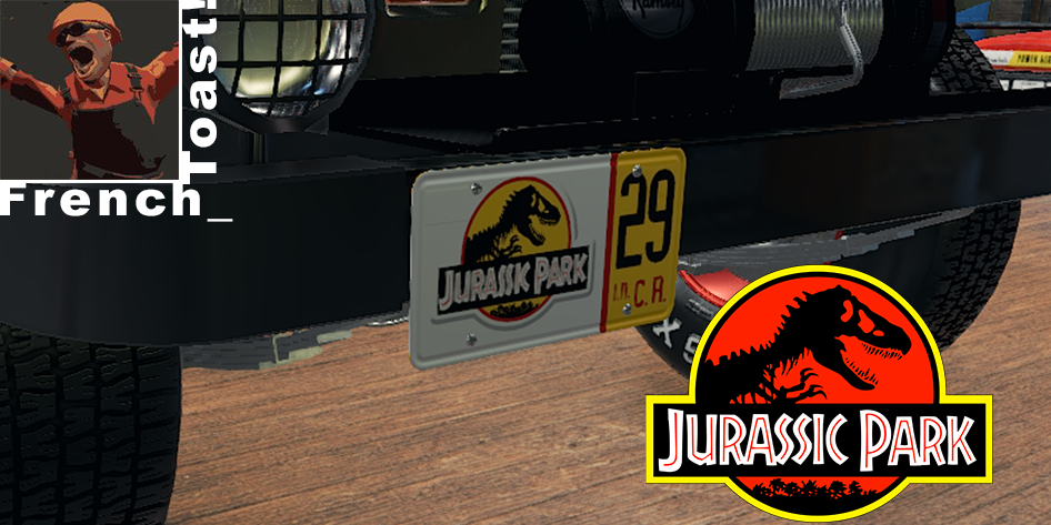 Jurassic Park License Plates