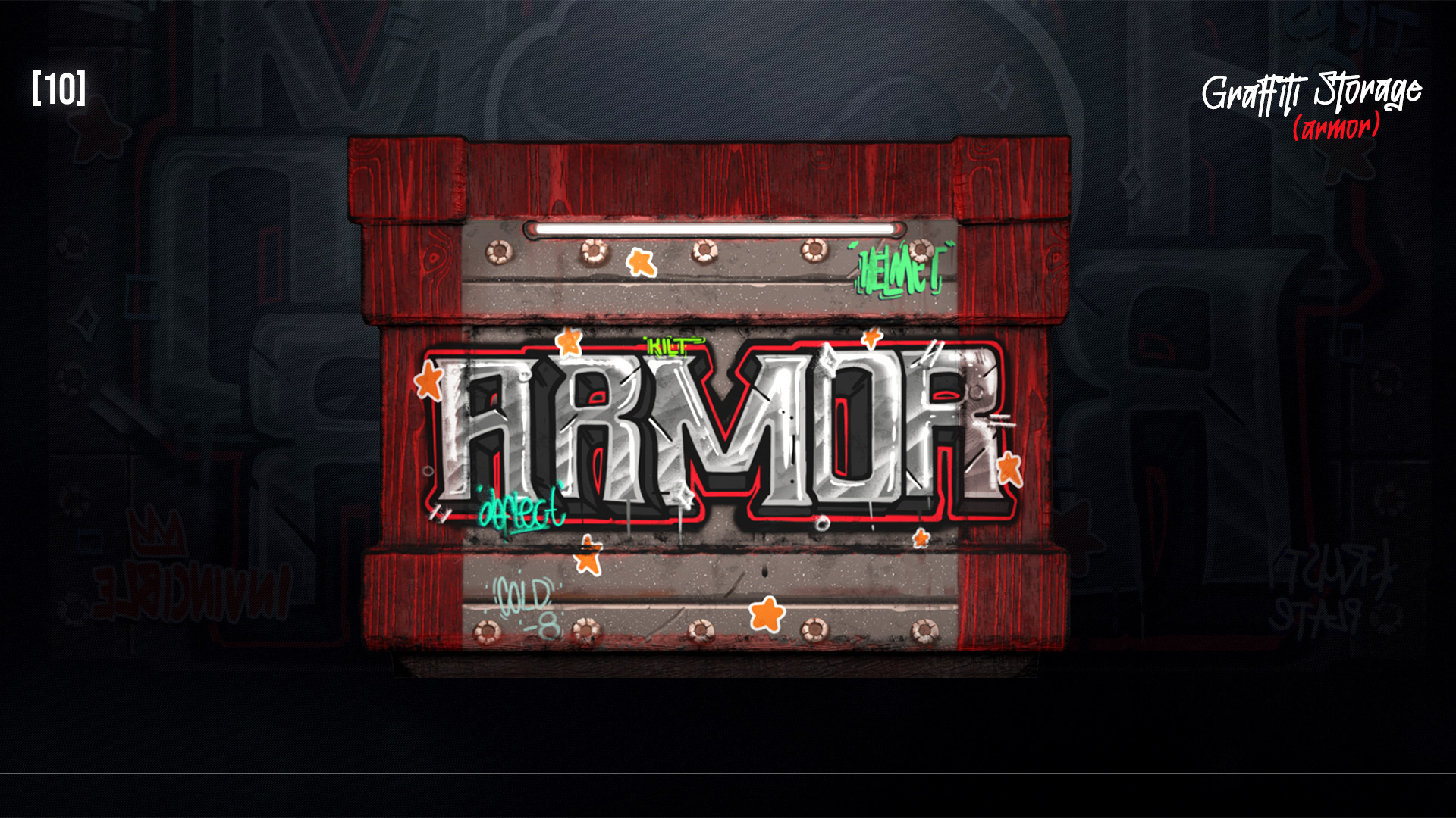 Graffiti Armor Storage