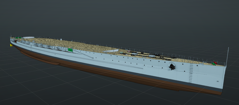 Highly detailed german battlecruiser hull