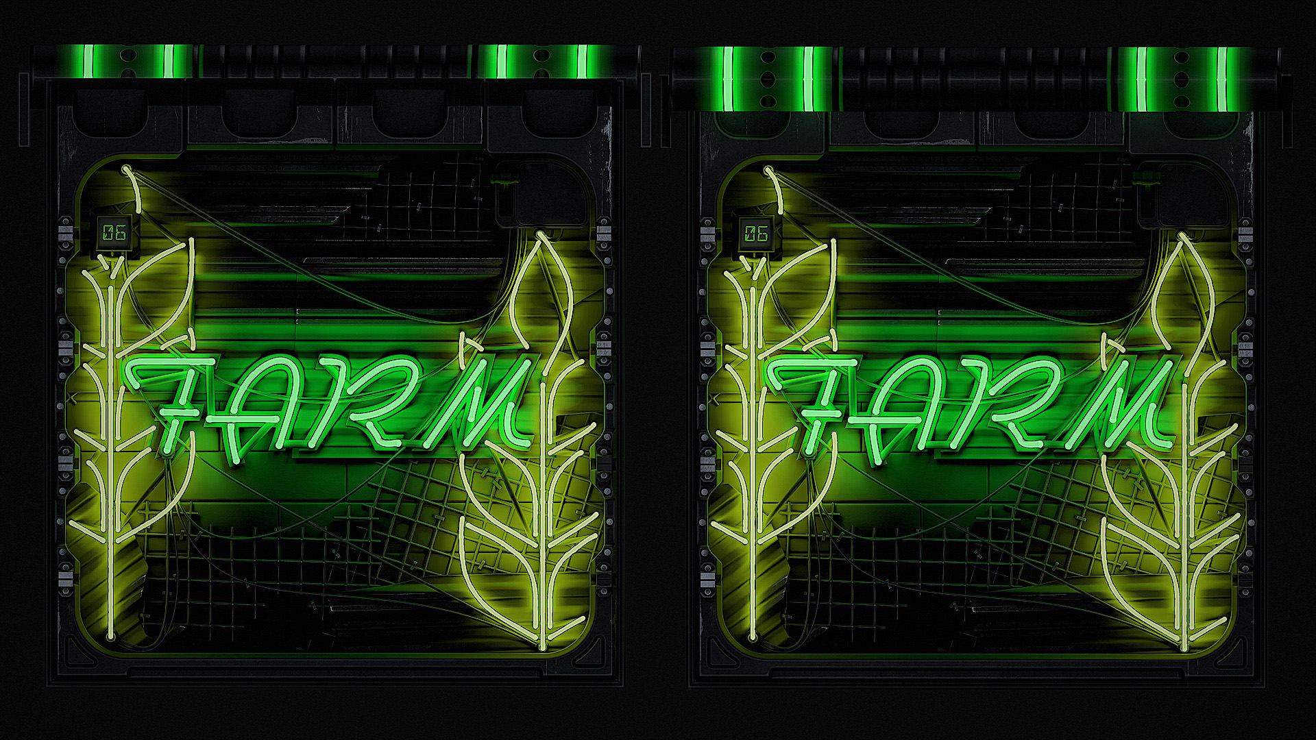 Neon Farm Door