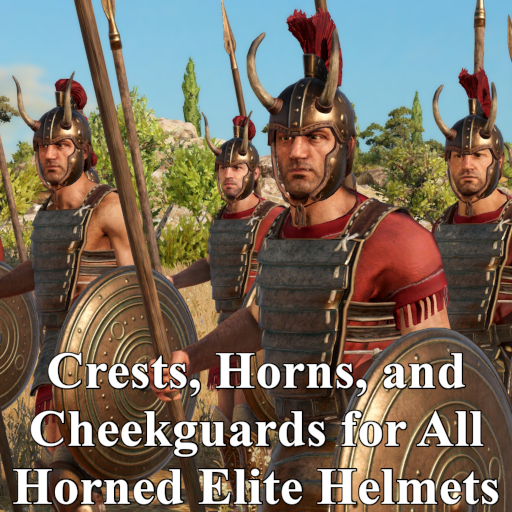 Crests, Horns, and Cheekguards for All Horned Elite Helmets