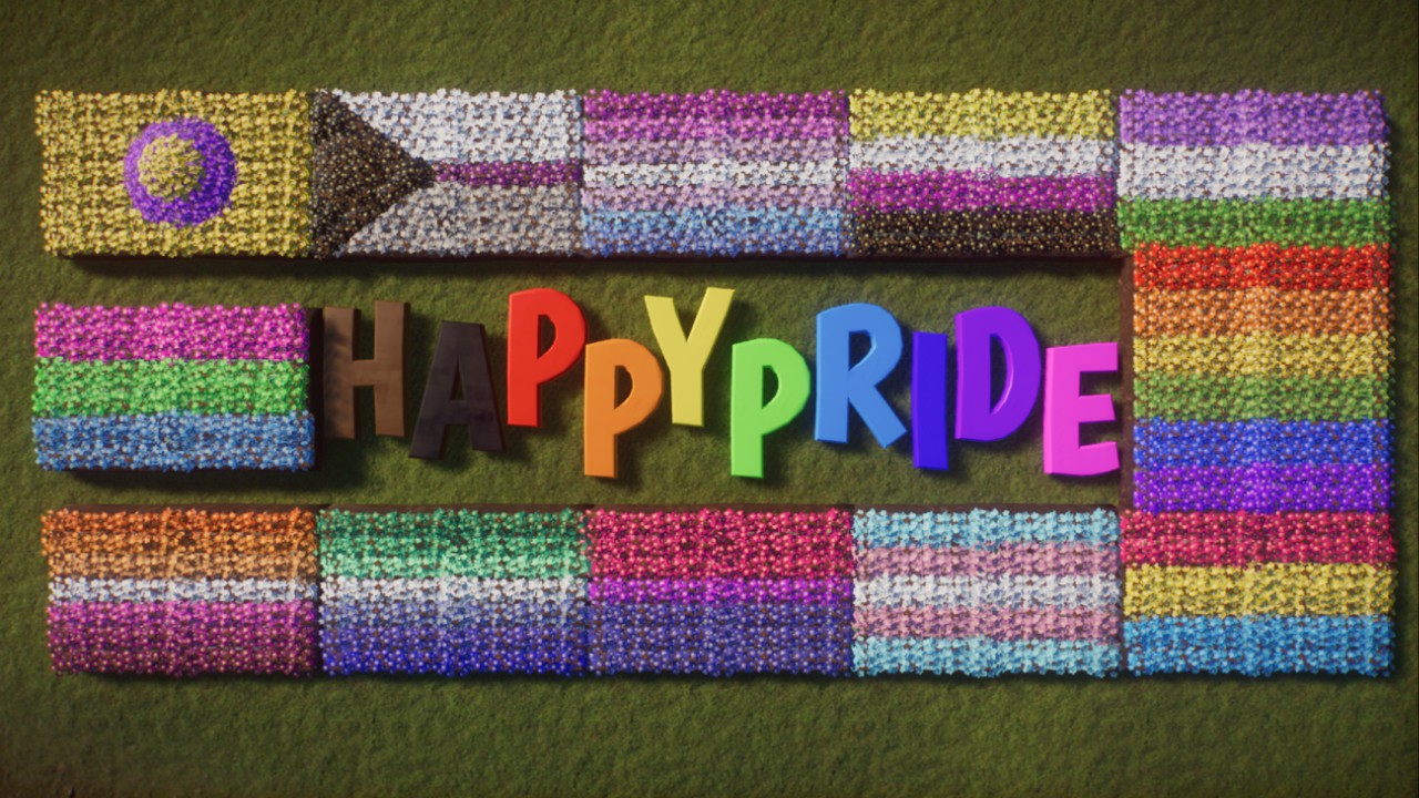 Pride Flag Flower Beds