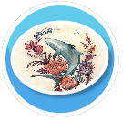 Shark with Florals