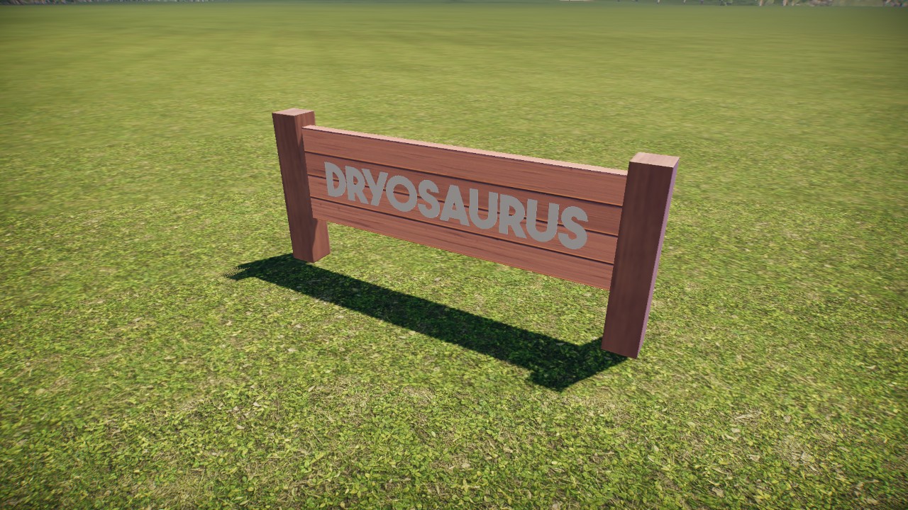 Wood Sign Dryosaurus