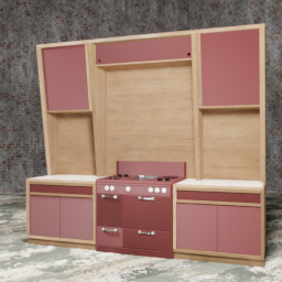 Kitchen set wit stove (Red)