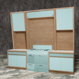 Kitchen set wit stove (Blue)