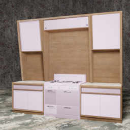 Kitchen set wit stove (Pink)