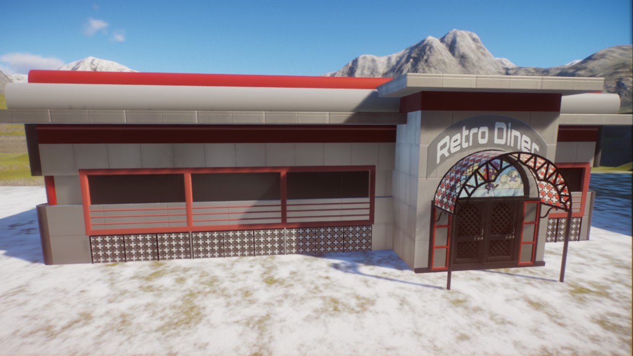 Retro American 50s Diner Restaurant