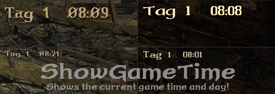 ShowGameTime - Game time display